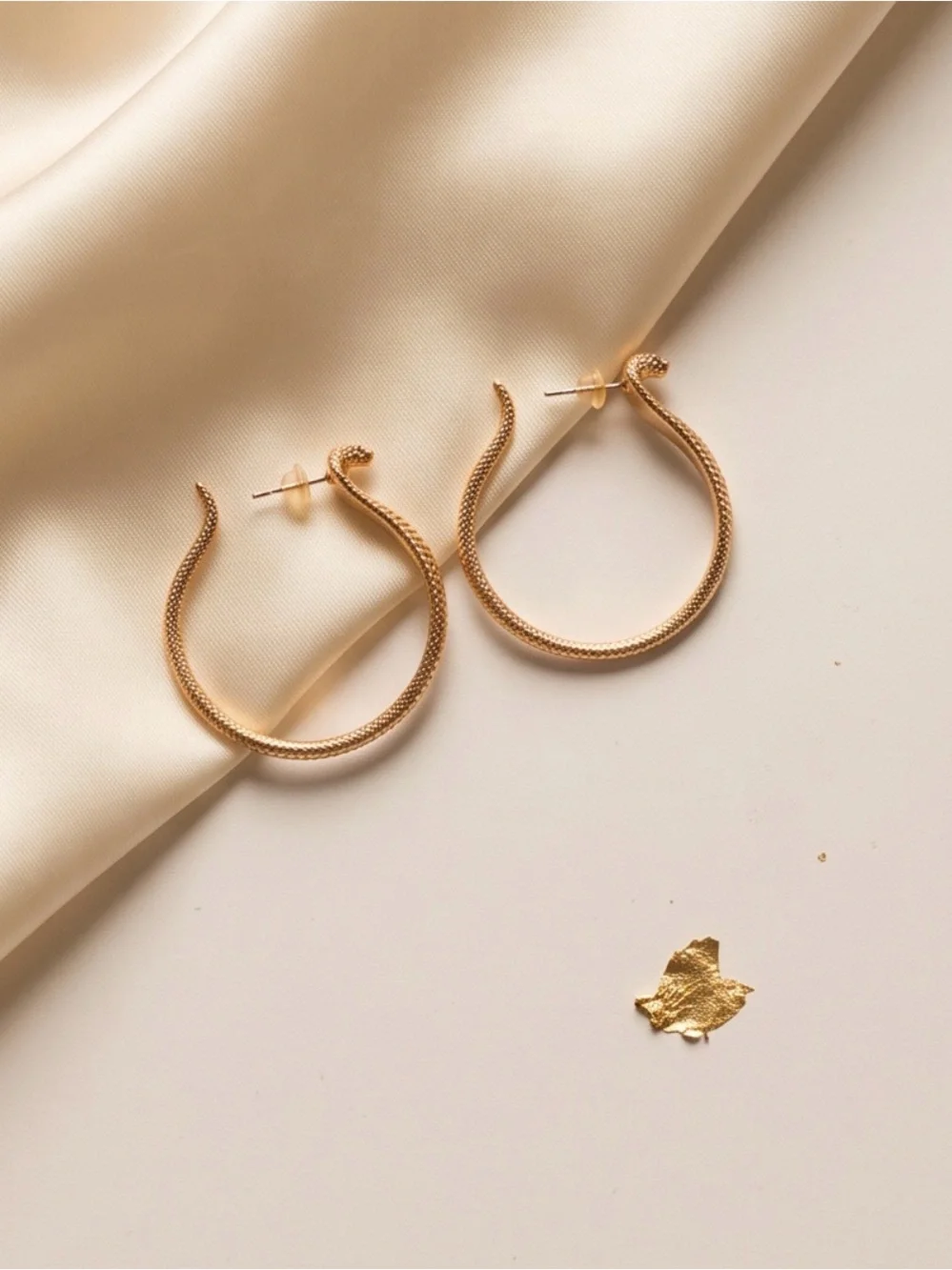 Snake Earrings for Women, 18K Gold Plated Brass